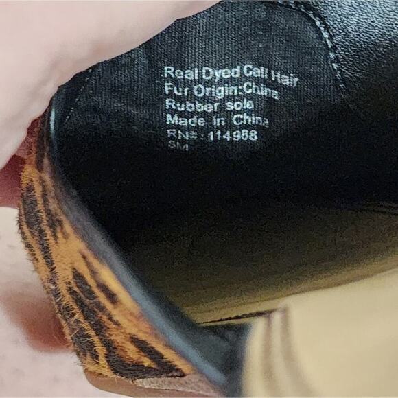 Splendid calf hair zebra and leopard print slides clogs size 8 M - Picture 9 of 10